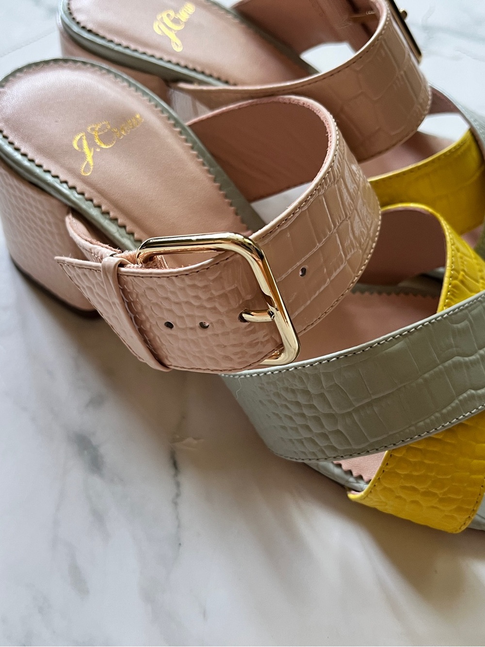 J. Crew Croc-Embossed Slide Mules - Picture 3 of 7